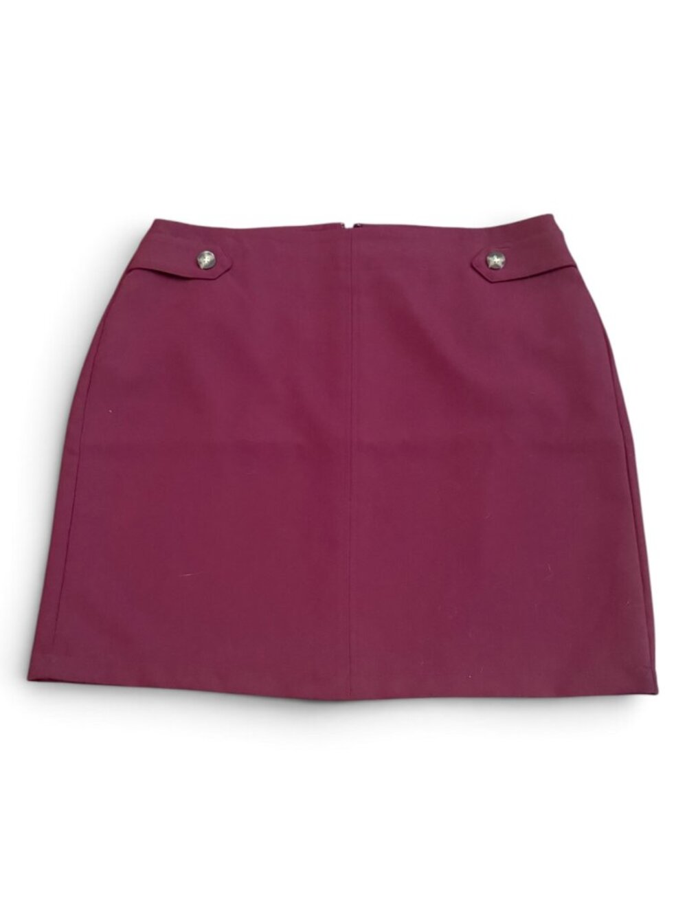 Ann Taylor Factory Burgundy Skirt Women's Size 14 Petite Lined